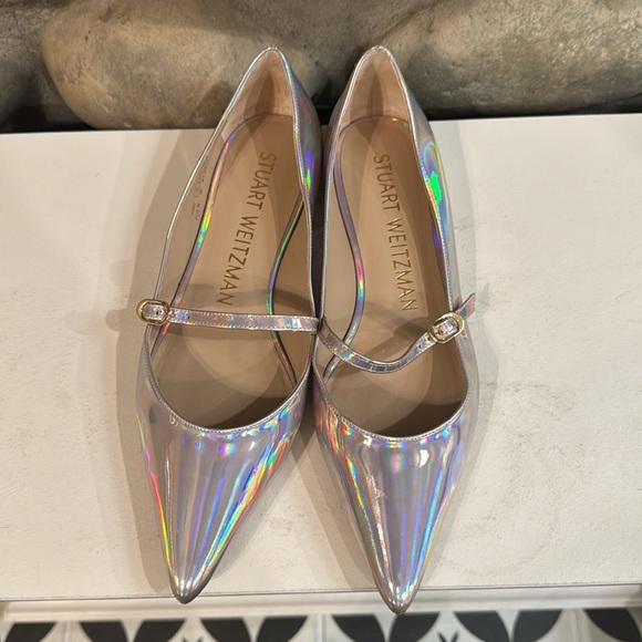 Stuart Weitzman Emilia Mary Jane ballet pumps Iridescent patent leather - Picture 4 of 10